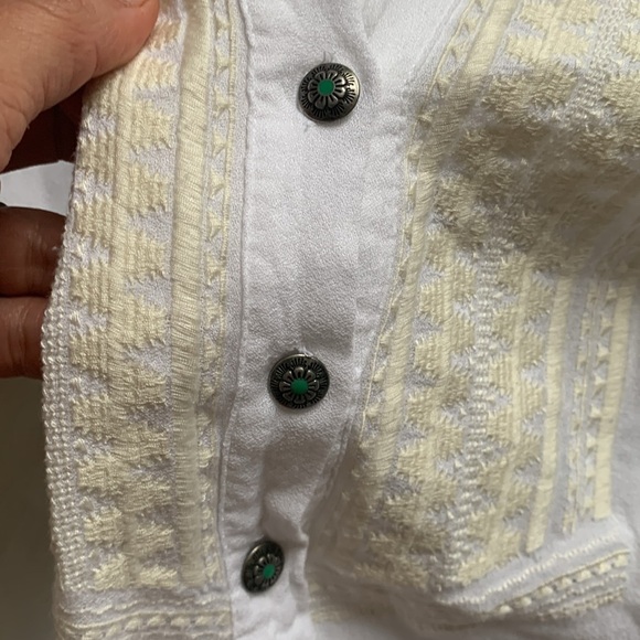 Tasha Polizzi blouse floral embroidered western boho relaxed romantic size S - Picture 11 of 12